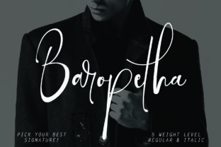 Baropetha Family: A Script Typeface for Real Branding Work