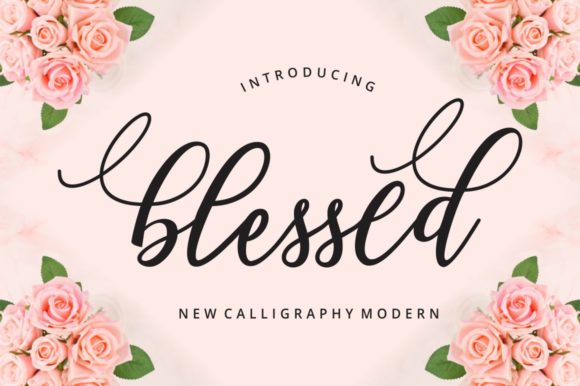 Blessed Font: A Modern Calligraphy Typeface for Digital Design