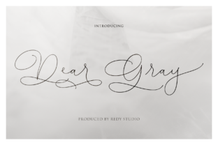 Dear Gray Font: A Modern Calligraphy Typeface for Handmade Crafts