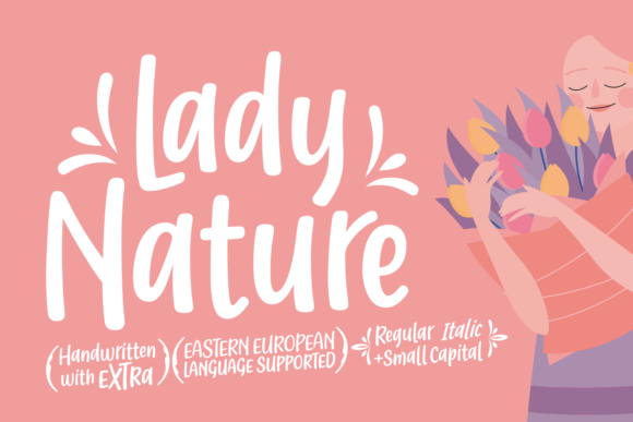 Lady Nature Typeface for Handmade Product Design