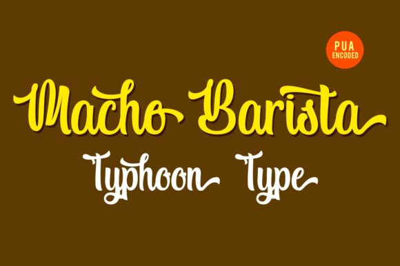Macho Barista: A Craft Font with Bold Character