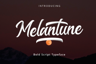 Melantune: A Hand-Lettered Script Font for Handmade Products and Shop Branding