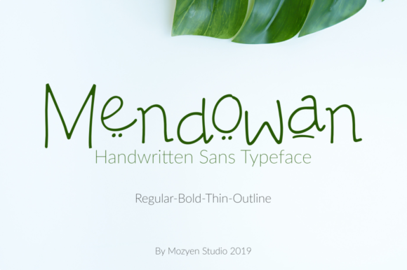 Mendowan Family: A Handwritten Script Font for Modern Web Design