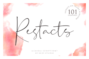 Restacts Family: An Elegant Script Typeface for Editorial Design