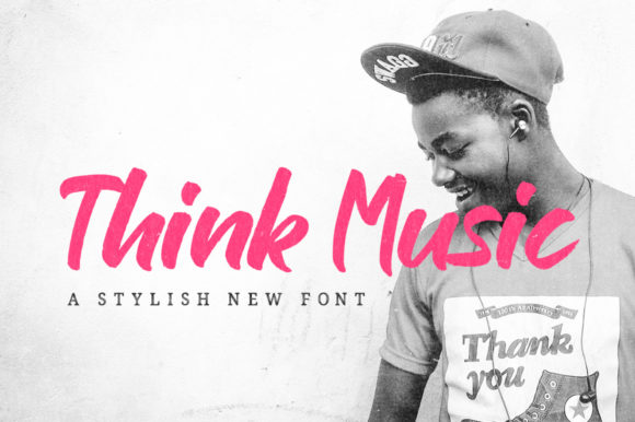 Think Music Font: A Thick Brush Typeface with Real Branding Muscle